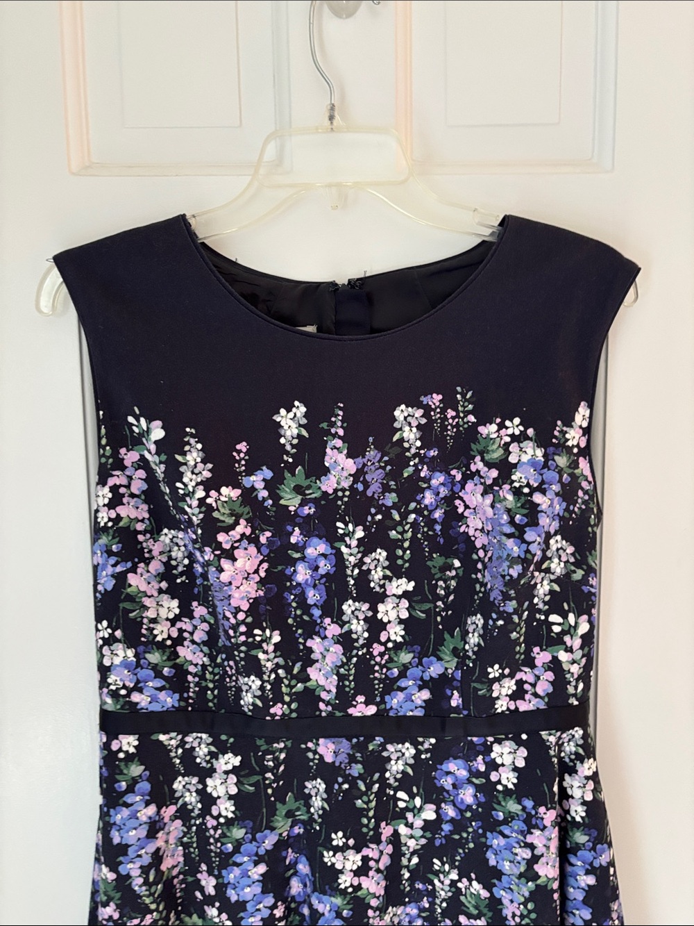 Hobbs of London Navy Floral Fit-and-Flare Day Dress